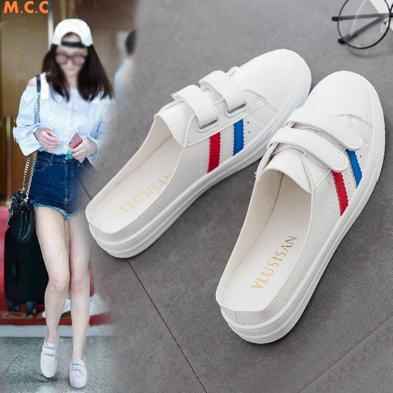Giày thể thao thiết kế đế bằng hở gót phong cách trẻ trung cho nữ | BigBuy360 - bigbuy360.vn