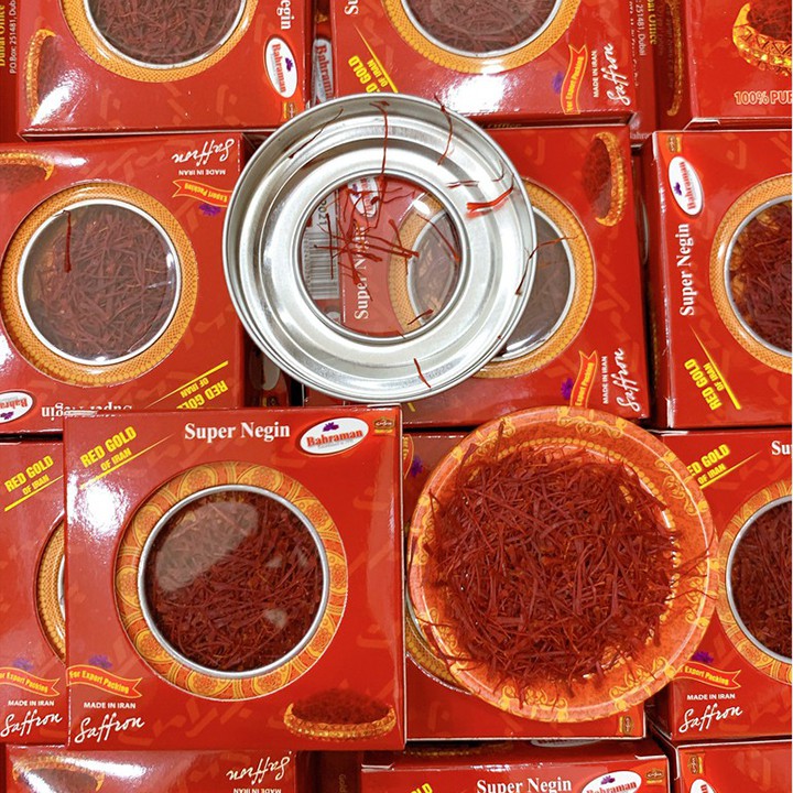 Nhụy Hoa Nghệ Tây Saffron Bahraman Super Negin Iran 1gr Tăng Cường Trí Nhớ, Nhị Hoa Lưu Thông Máu - Vita Cosmetics