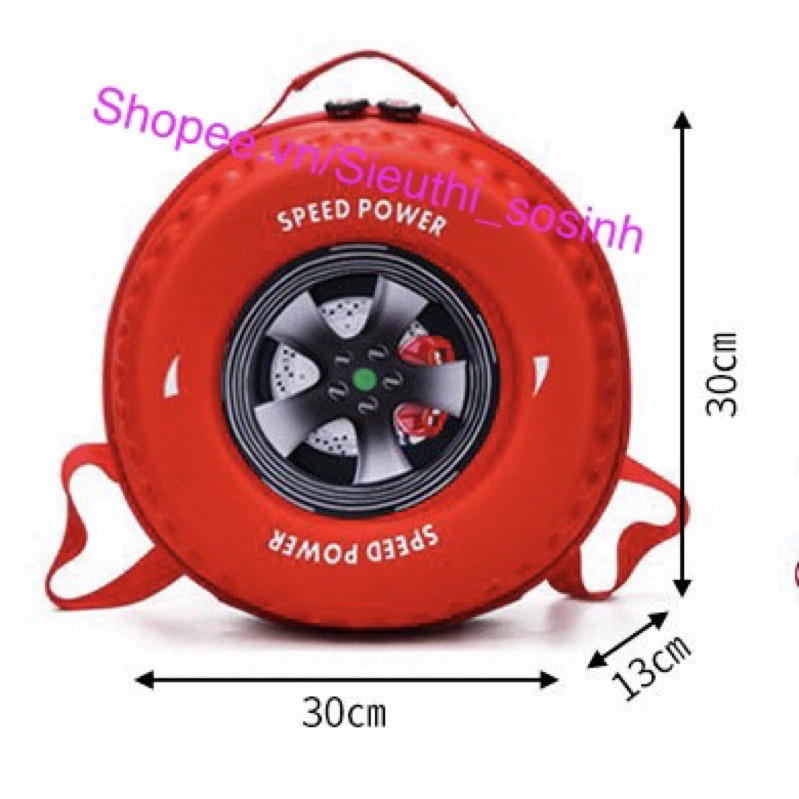 Balo Hình Lốp Xe Cho Bé - Hình 3D