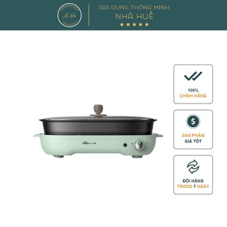 Nồi lẩu nướng điện đa năng, bếp lẩu nướng 3 khay 3 in 1 có bảo hành hàng chính hãng bear