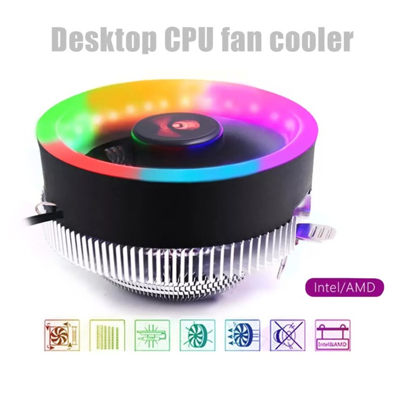 Quạt Tản Nhiệt Làm Mát Cpu Máy Tính Q2 Rgb 3 Pin