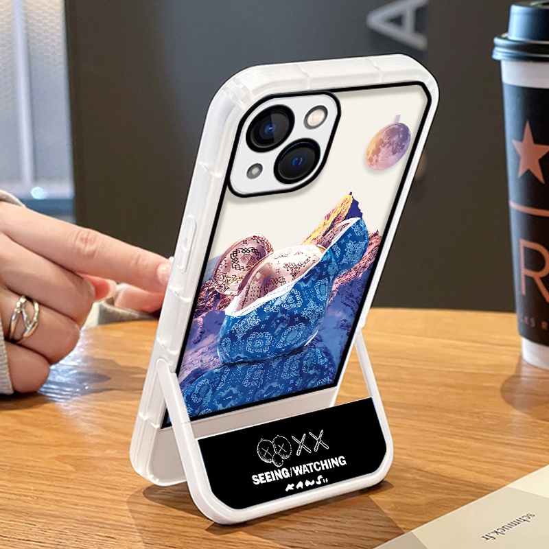 Ốp Điện Thoại Silicon TPU Mềm Trong Suốt Có Giá Đỡ Hình Gấu Cho IPhone 13 12 Pro MAX 11 Pro XS MAX X XR 8 7 6 6S Plus SE 2020 13