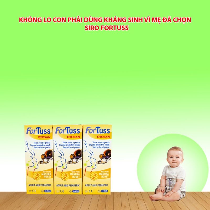 Siro ho FORTUSS OTOSAN_Nhập khẩu chính hãng Italy_Giảm ho tiêu đờm dịu họng