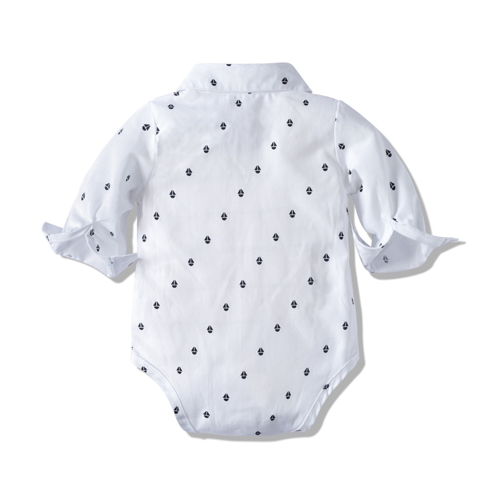 Body Công Tử Cho Bé Trai, Sét Áo Liền Quần Kèm Mũ Nồi Cho Bé Trai 5-17kg - Vải Kate Đứng Dáng, Thấm Hút Mồ Hôi