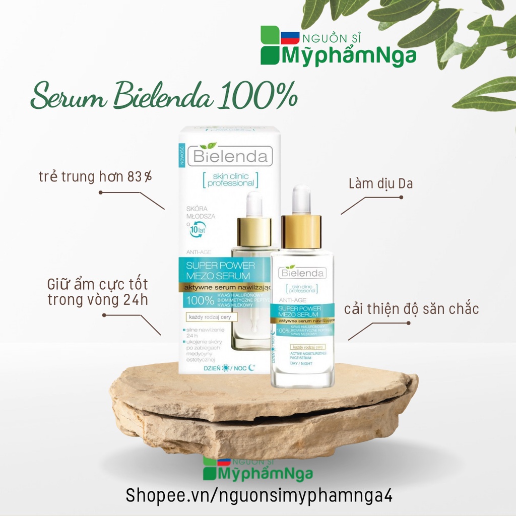 Serum Bielenda 100% cho da khô mất nước, nhạy cảm