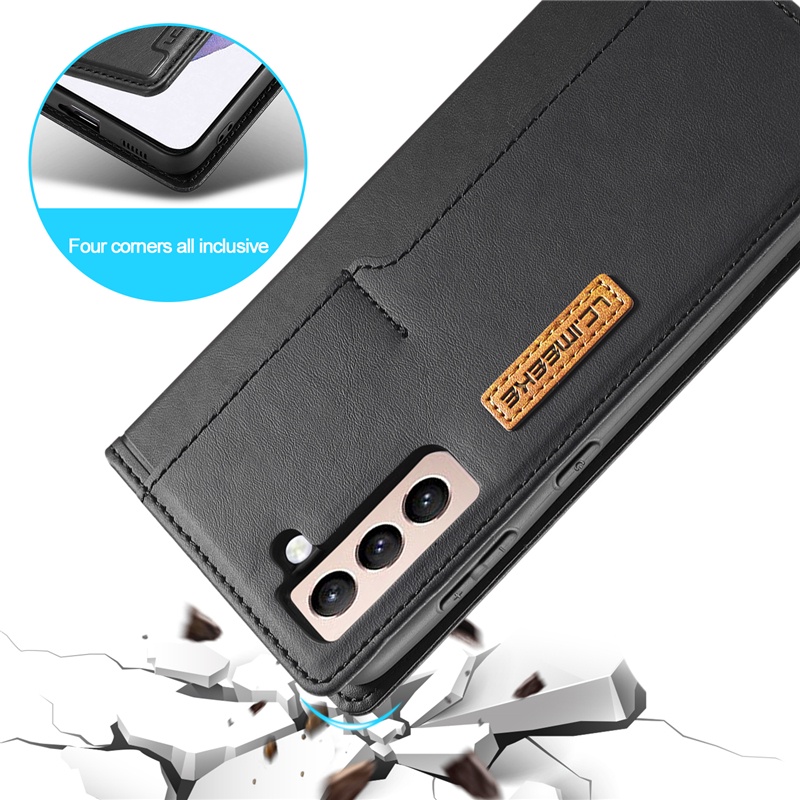 Bao Da Điện Thoại Nắp Lật Hít Nam Châm Màu Tương Phản Thời Trang Cho Samsung Galaxy Note 20 Ultra 10 Plus Note 9 Ốp