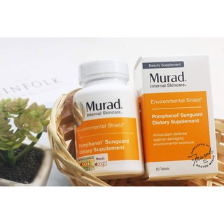 [Date 2022] Viên uống chống nắng nội sinh, làm khỏe da Murad Pomphenol Sunguard Dietary Supplement