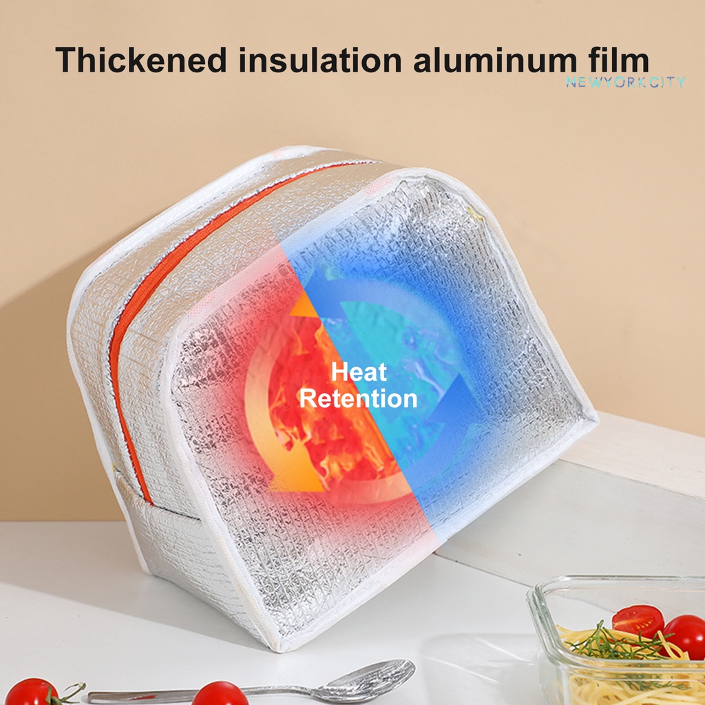 Túi Đựng Hộp Cơm Trưa Cách Nhiệt Chống Nước Bằng Vải Oxford In Họa Tiết Hoạt Hình Nhỏ Gọn