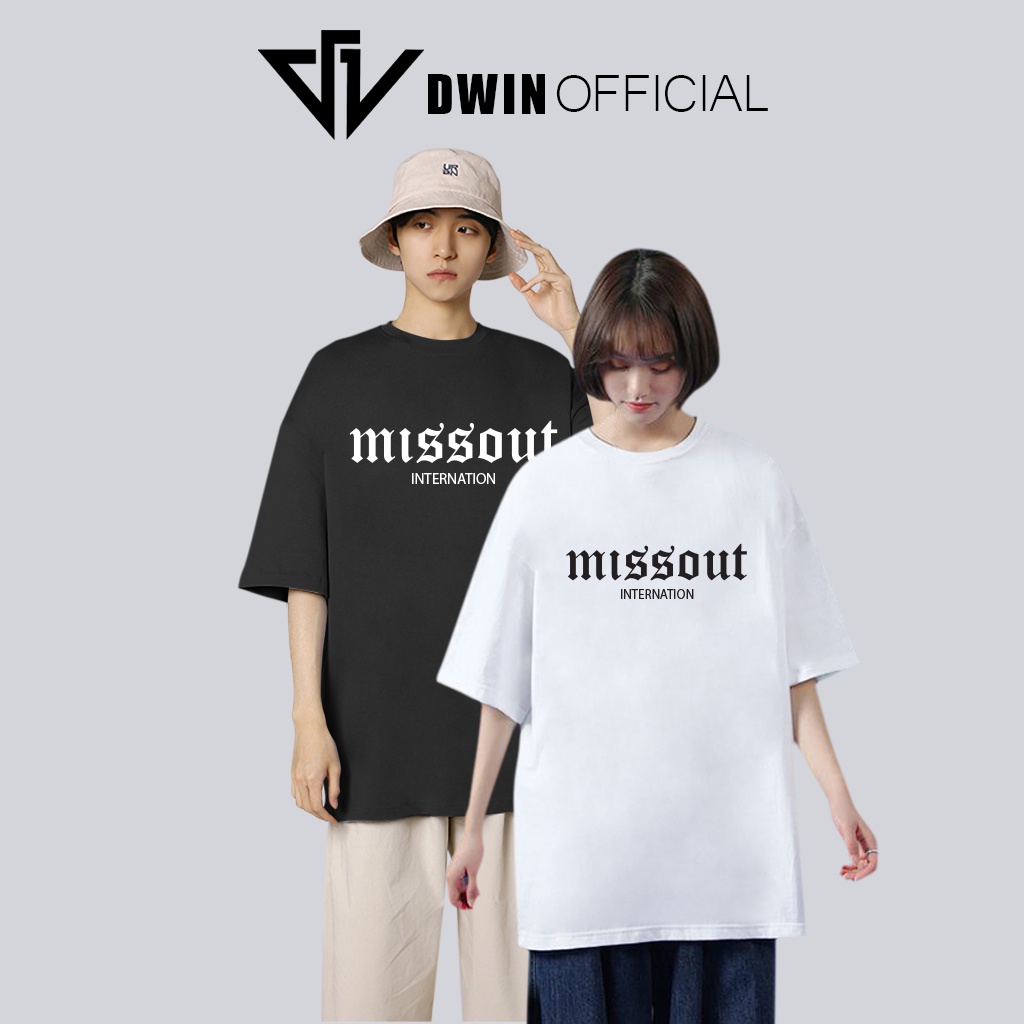 Áo thun unisex missout thời trang DWin basic tee phông trơn nam nữ tay lỡ oversize form rộng