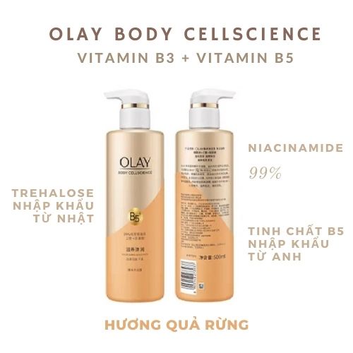 Sữa tắm Olay B3 +Vitamin C, B3 +B5 Nội Địa Trung