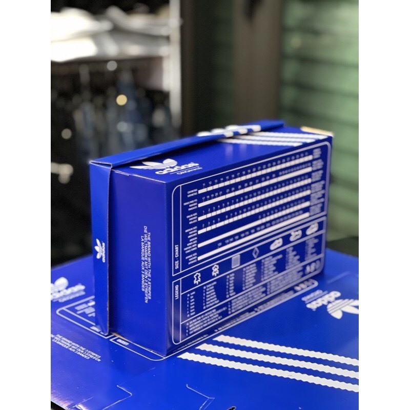 Hộp giày Adidas cao cấp siêu cứng size 30X20.5X12CM màu xanh