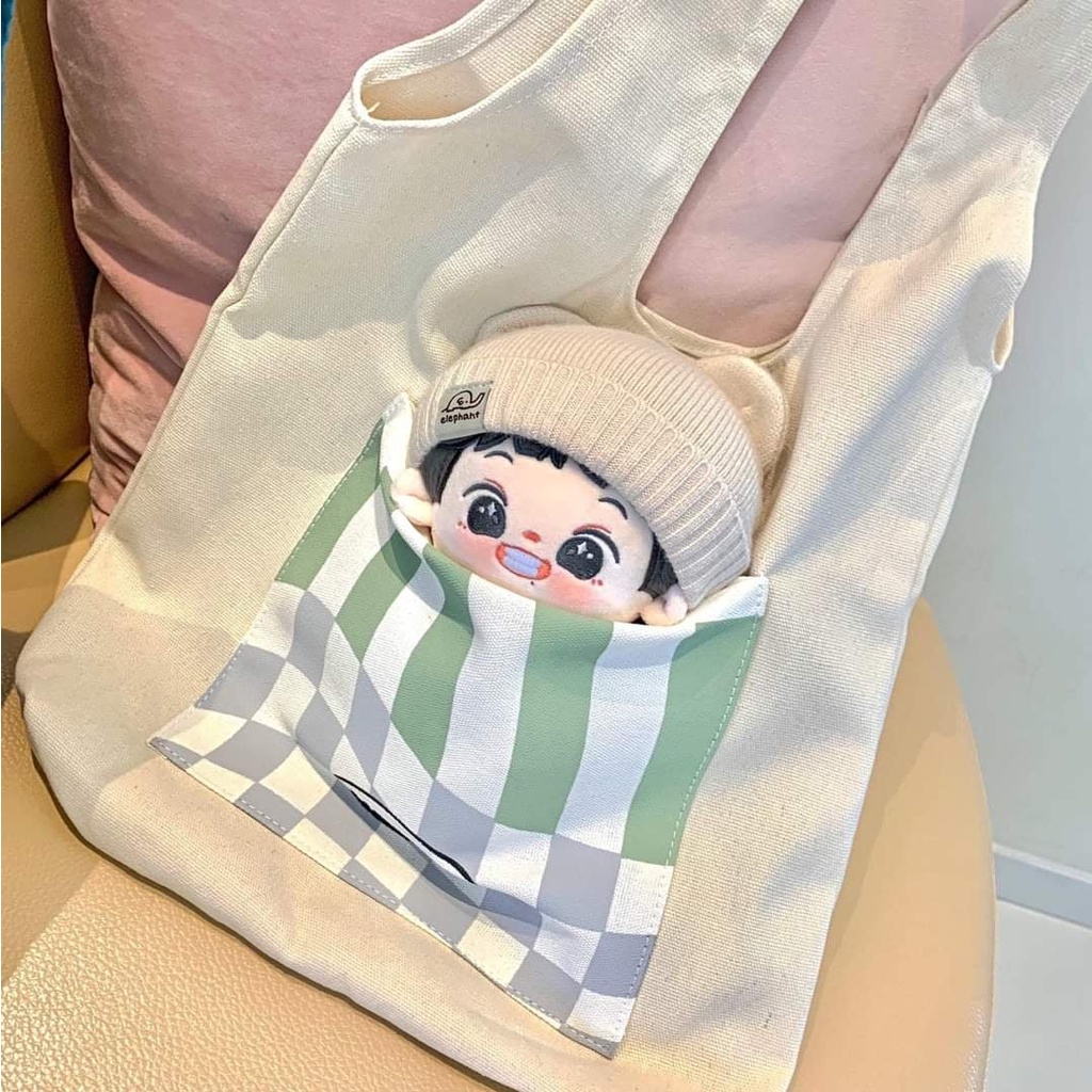 Túi tote vải đựng doll đáng yêu
