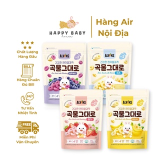 Bánh ăn dặm gạo lứt organic Alvins hình vòng tròn cho bé 7m+
