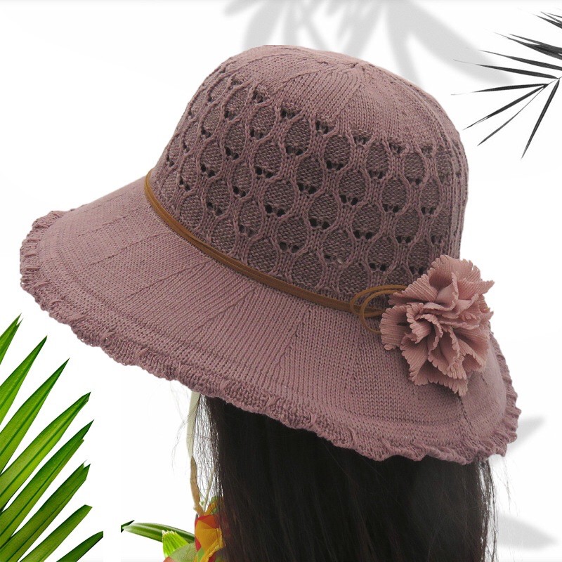 Mũ cói thắt Nơ hoa cho nữ đi biển siêu xinh