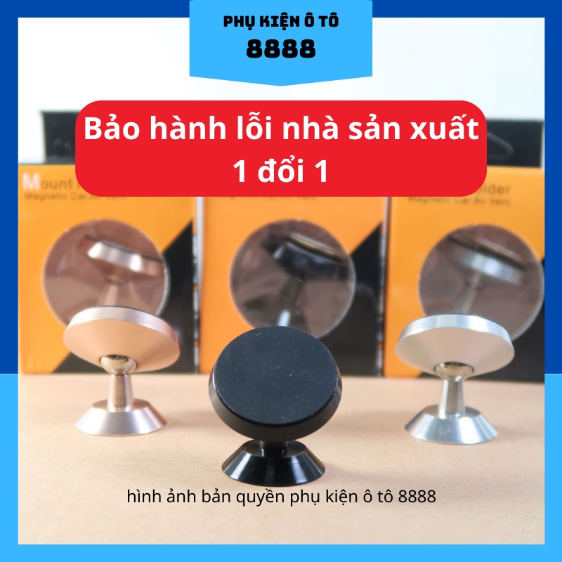 Giá đỡ điện thoại nam châm trên ô tô, kim loại, xoay 360 độ, lực hút mạnh, siêu bền, siêu chắc, phù hợp mọi điện thoại