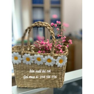 Bộ 15 làn cói mini (10 chấn song+5hoa cúc)