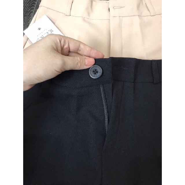 Quần Culottes ống suông khoá trước