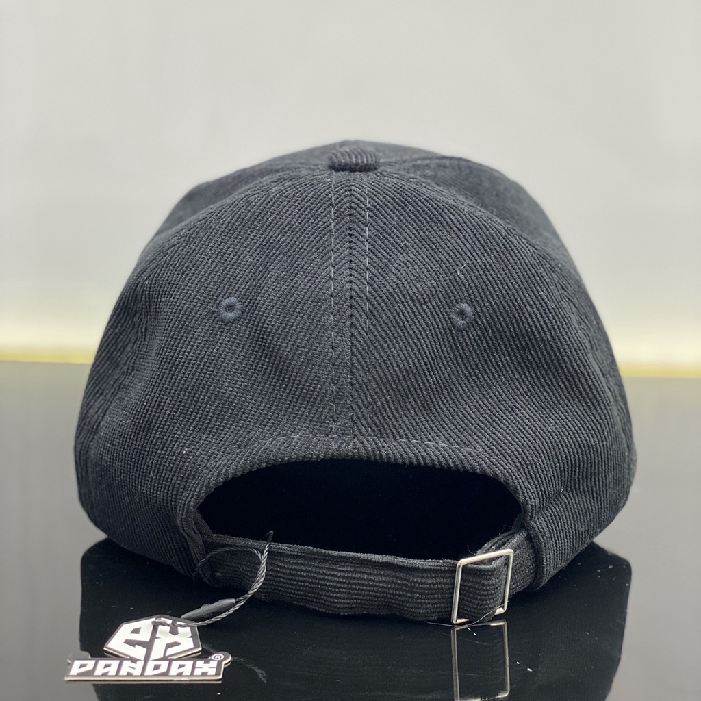 Mũ lưỡi trai đen local brand unisex PANDAX Cap freestyle chất vải nhung tăm
