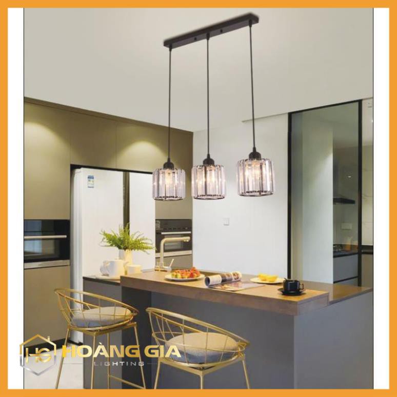 Đèn Thả Trần - Đèn Thả Bàn Ăn MINA Pha Lê Trang Trí Hiện Đại - Kèm Bóng LED Và Đế Ốp Trần