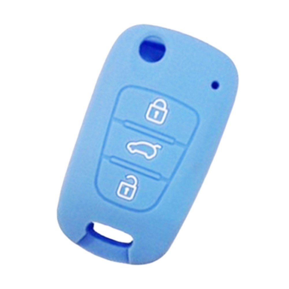 Vỏ Bọc Chìa Khóa Điều Khiển Từ Xa 3 Nút Bằng Silicon Thời Trang Cho Kia Hyundai