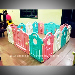 [Ảnh thật] Quây cũi nhựa cho bé 14 tấm kt 1m2x2m, Hàng sẵn ship ngay