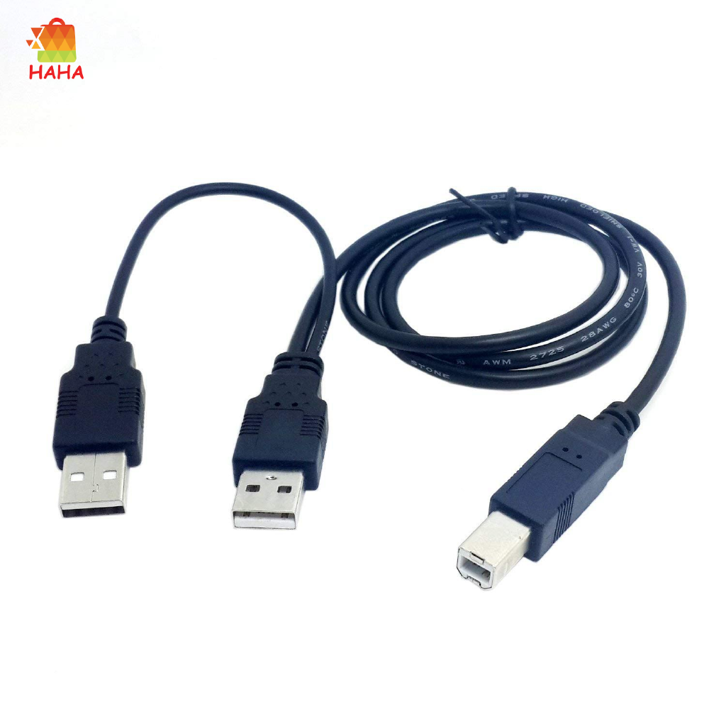 Dây Cáp Chữ Y Chuẩn Usb 2.0 Dài 80cm Cho Máy In Và Scan