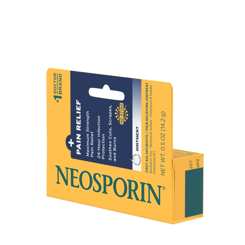 Kem mỡ kháng sinh Neosporin First Aid Maximum Strength Ointment của Mỹ, 1 hộp 3 tuýp