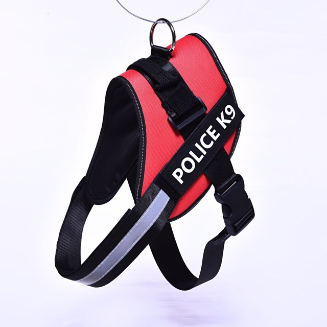Đai lưng police k9,dây yếm huấn luyện chó nghiệp vụ k9 viền phản quang