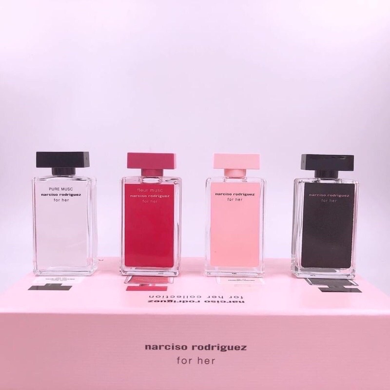 [ CHÍNH HÃNG ]  SET NƯỚC HOA NARCISO RODRIGUEZ for  her COLLECTION 4x7,5ml