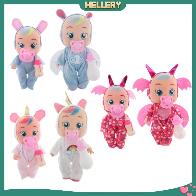[HelleryVN] Búp Bê Em Bé Giống Thật Có Thể Khóc Ăn Được Tương Tác Đồ Chơi Nước Mắt Thật Làm Quà Tặ