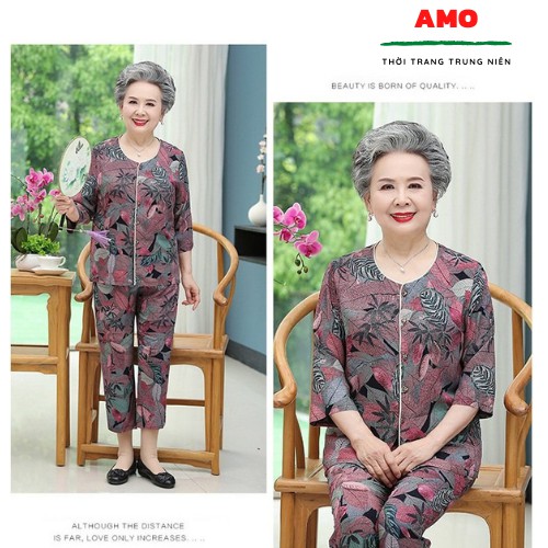 Bộ đồ mặc nhà dài tay cho người già