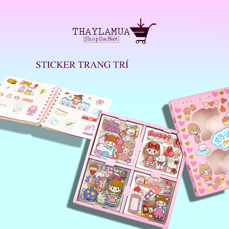Sticker dán mũ bảo hiểm - sticker trang trí bình nước, vali, hộp cơm tấm 8x8cm (ST88)
