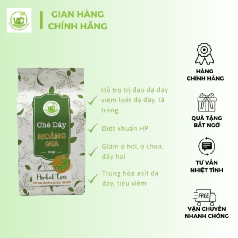 CHÈ DÂY HOÀNG GIA - Hỗ Trợ Đau Dạ Dày , Ợ Chua , Đầy Bụng , Khuẩn HP (FREE SHIP)