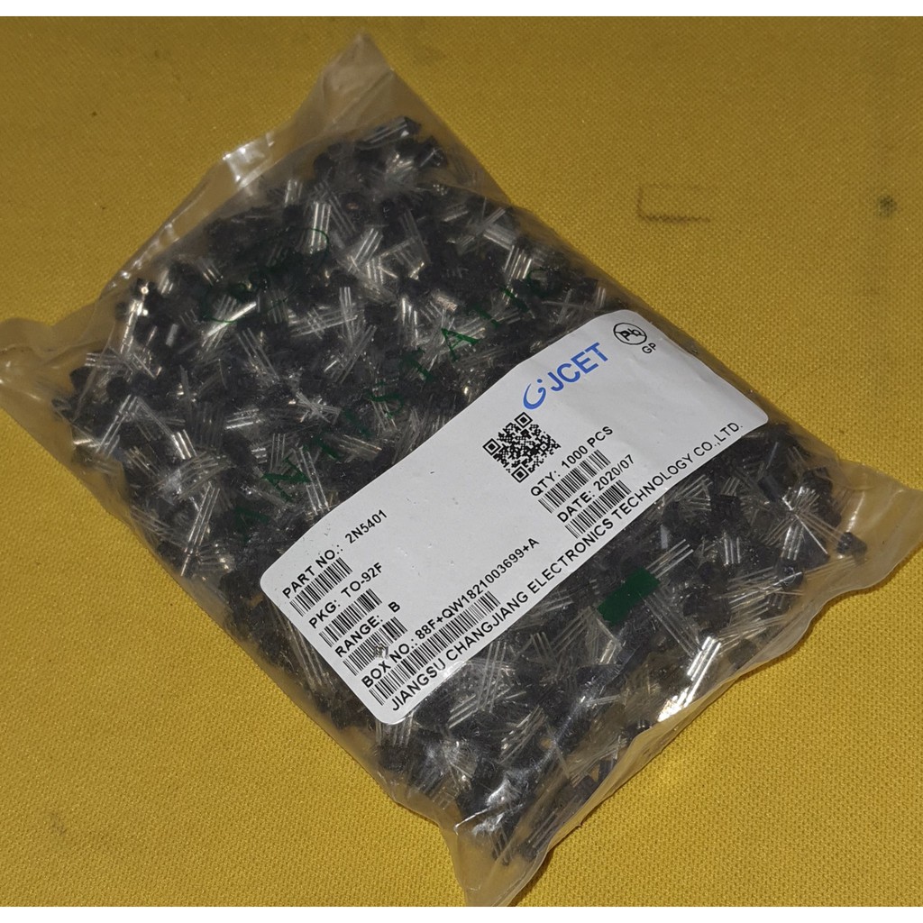 50 CHIẾC 2N5401 TO-92 PNP - 2N5551 TO-92 NPN CHÂN ĐỒNG  / CHÂN SẮT ,150V/0.6A