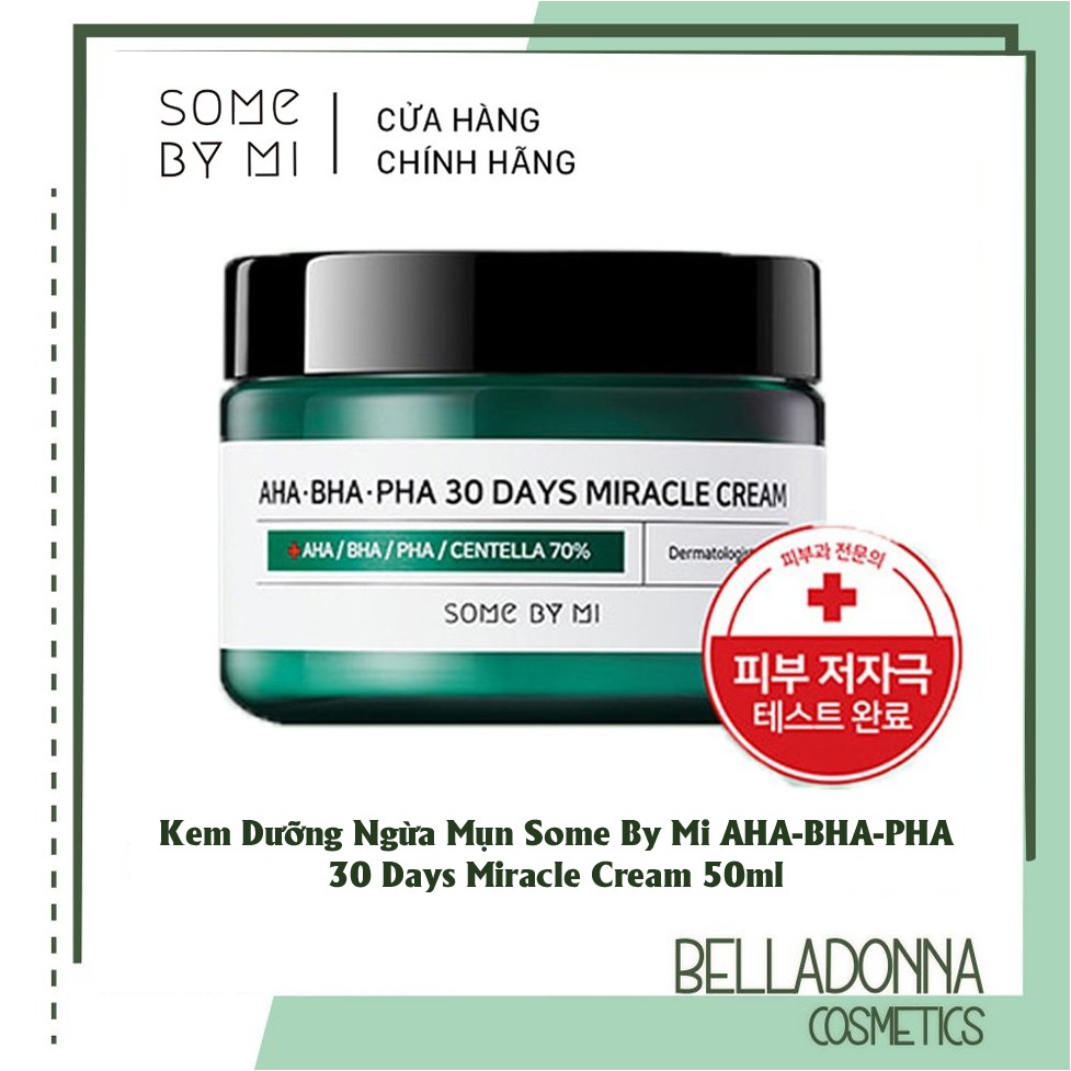 [CHÍNH HÃNG] Kem Dưỡng Giảm Mụn Some By Mi AHA-BHA-PHA 30 Days Miracle Cream 60g