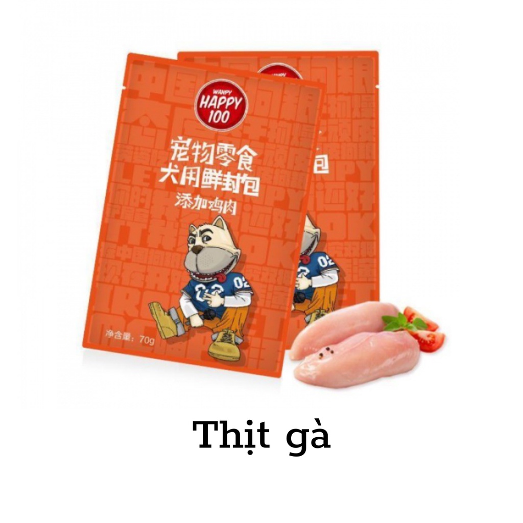 PATE WANPY HAPPY 100 GIÀNH CHO CHÓ GÓI 70G