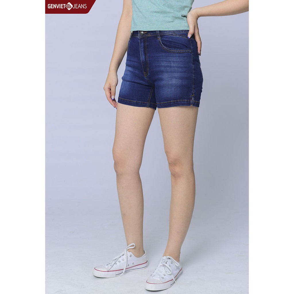 Quần Short Jeans Nữ GENVIET DQ403J1037