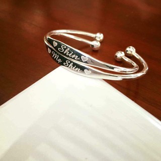 Lắc tay bạc ta đôi mẹ và bé. khắc tên theo yêu cầu - HaLi Jewelry