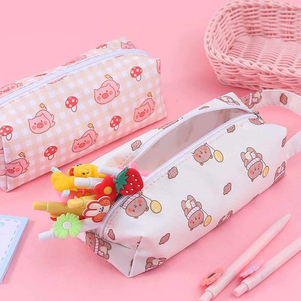 Bóp Viết Vải Canvas Dễ Thương Phong Cách Hàn Quốc
