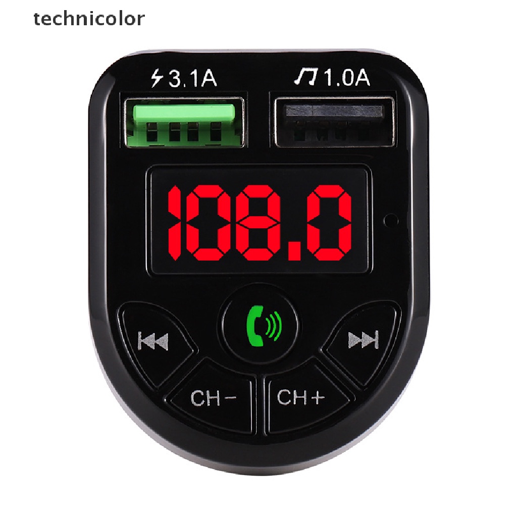 Tcvn Auto Bluetooth 5.0 FM Transmitter Car Kit MP3 Modulator Wireless Handsfree Audio Jelly