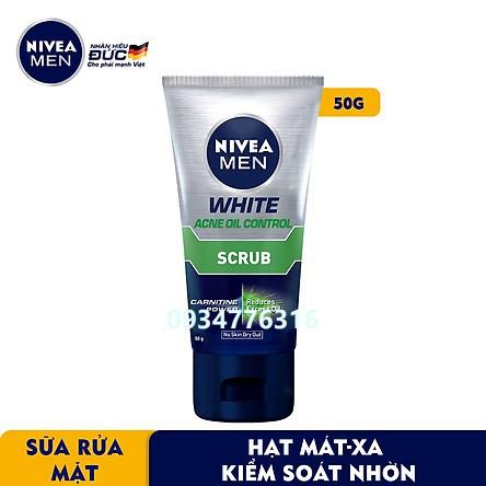 ✅ Sữa rửa mặt Nivea Men giúp kiểm soát nhờn chứa hạt mát-xa 50-100g
