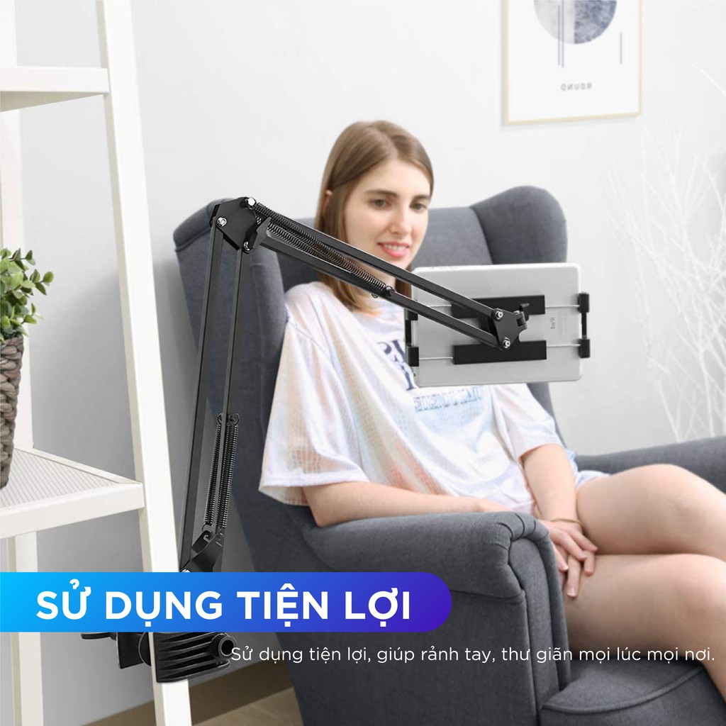 Giá đỡ điện thoại, máy tính bảng kẹp bàn UGREEN LP142 | Chất liệu kim loại | Xoay góc 90 độ | Bảo Hành 18 Tháng 1 Đổi 1.