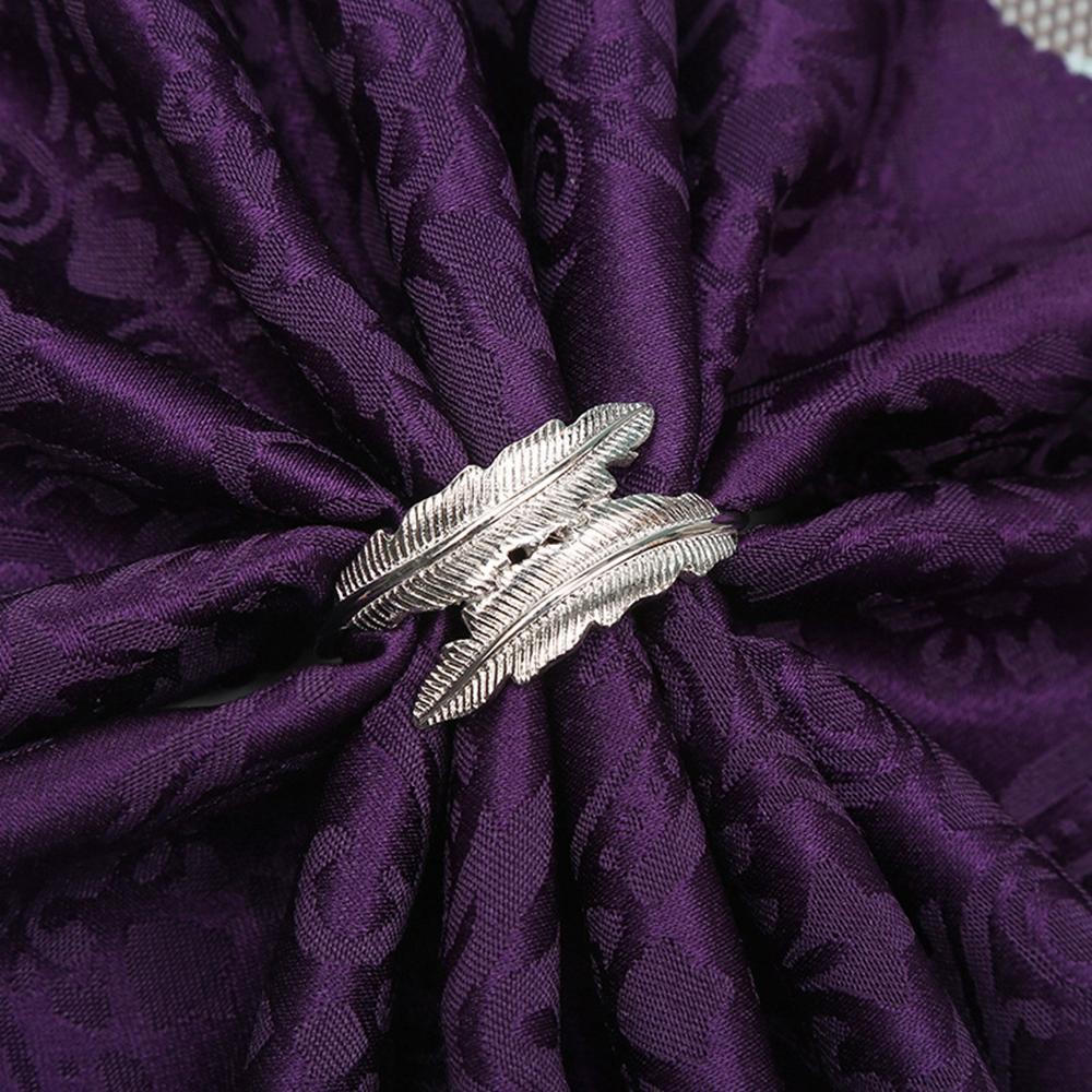 Nhẫn Giữ Khăn Ăn Phong Cách Phương Tây Sang Trọng|Set 5 Kẹp Khăn Ăn Mạ Màu