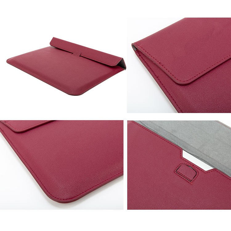 Túi chống sốc kiêm Giá đỡ Laptop, Macbook da PU Tomy