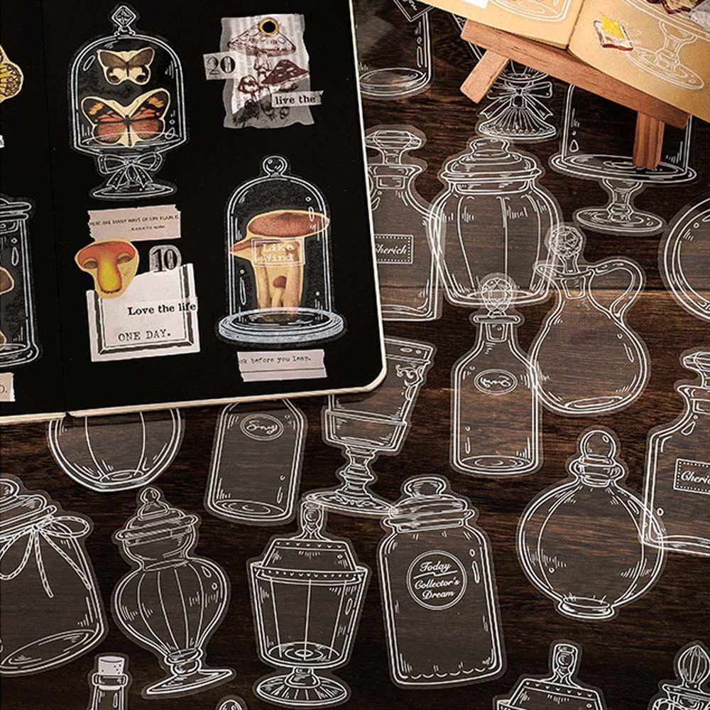 Bộ 20 Miếng Dán PET Trang Trí Sổ Tay / Nhật Ký / Lọ Thủy Tinh