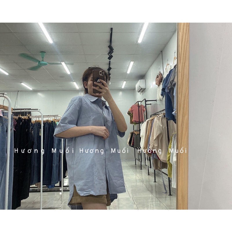 Áo sơ mi thô mềm phiên bản cộc tay - mã 294