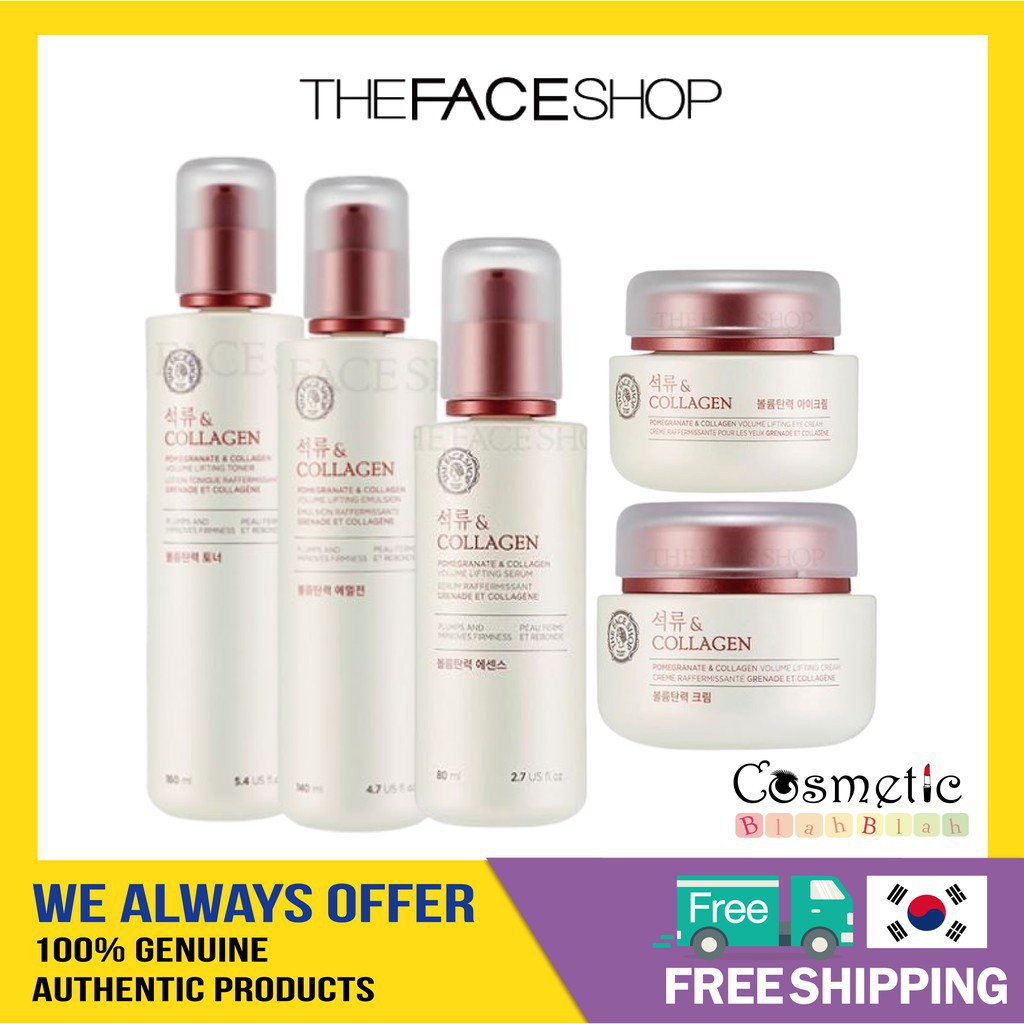 Mỹ phẩm dưỡng da THE FACE SHOP chiết xuất lựu và collagen cao cấp nhiều loại tùy chọn