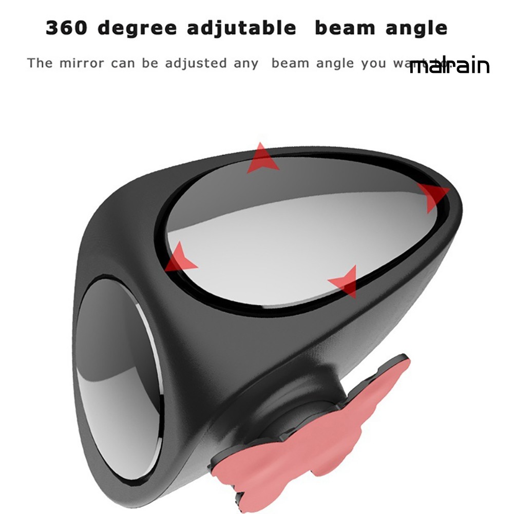 【VIP】1Pc 2 in 1 Car Blind Spot Mirror Wide Angle Adjustable Convex Rear View Tool