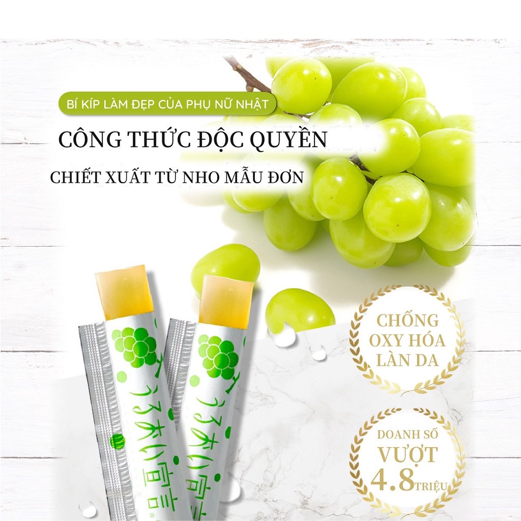 Thạch collagen jelly Aishitoto Nhật Bản vị nho mẫu đơn