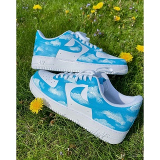 [ SIÊU HOT] GIÀY AF1 CUSTOM BLUE BẦU TRỜI NAM NỮ HÀNG 1:1 FUULL BOX TẶNG MÓC KHÓA GIÀY